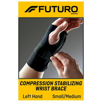 Futuro Compression Stabilizing Wrist Brace Left Hand Small Medium - Each