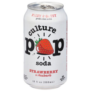 Culture Pop Probiotic Strawberry and Rhubarb Soda - 12 Fl. Oz.