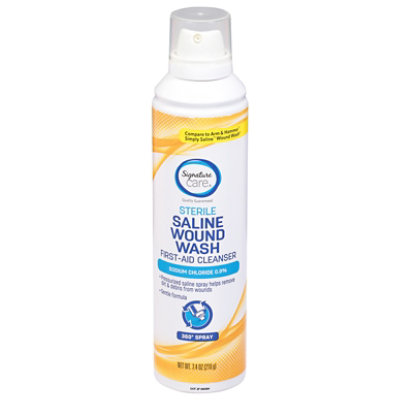 Signature Care Saline Sterile Wound Wash Box - 7.4 Oz