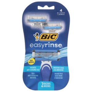 BiC 4 Blades Easyrinse Razors - 2 Count