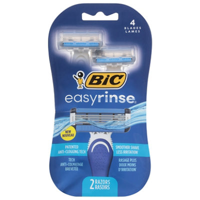 BiC 4 Blades Easyrinse Razors - 2 Count
