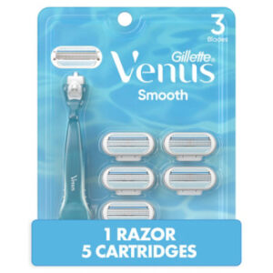 Venus Smooth Doux Razor And Blades - 5 CT