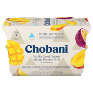 Chobani Unstuck Low-Fat Vanilla Greek Tropical Fruit Yogurt Cups Multipack - 4-5.3 Oz