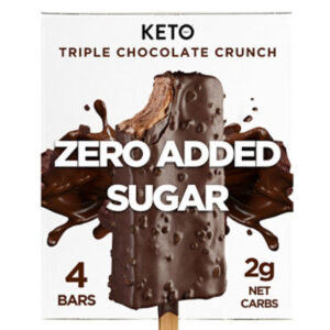 Keto Pint Triple Chocolate Crunch Ice Cream Bars Zero Sugar Added - 4-11 Fl. Oz.