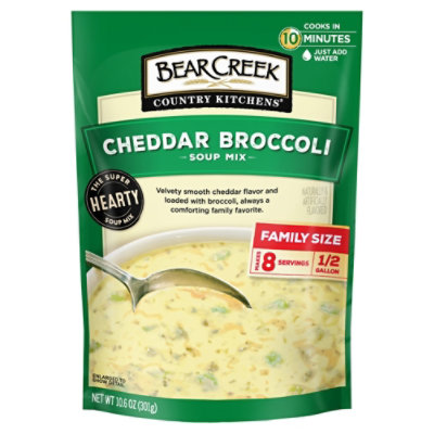 Bear Creek Country Kitchens Cheddar Broccoli Soup Mix Family Size - 10.6 Oz