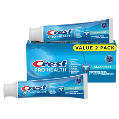 Crest Pro-health Clean Mint Toothpaste Twin Pack 2- 4.3 Oz - 8.6 OZ
