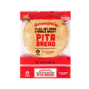 Joseph's Flax Oat Bran & Whole Wheat Pita Bread 6 Count - 8 Oz