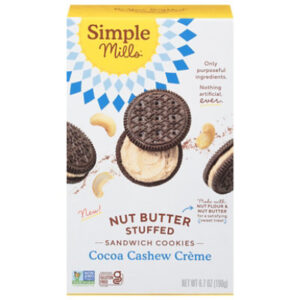 Simple Mills Cocoa Cashew Sandwich Cookies - 6.7 Oz