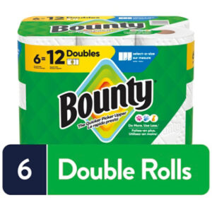 Bounty 6 Double Roll Select A Size White Tissue - 6 Count