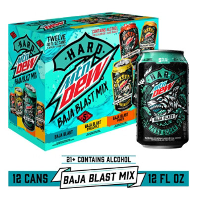 Hard Mtn Dew Baja Blast Variety Pack - 12-12 Fl. Oz.