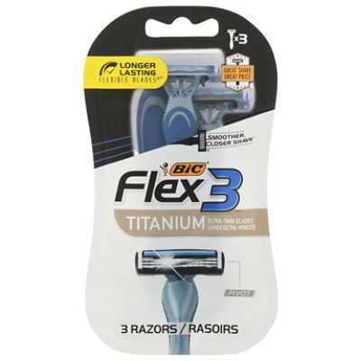 BiC Flex 3 Titanium Razors - 3 Count