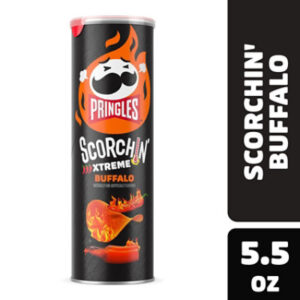 Pringles Scorchin Potato Crisps Chips Buffalo Spicy Snacks - 5.5 Oz