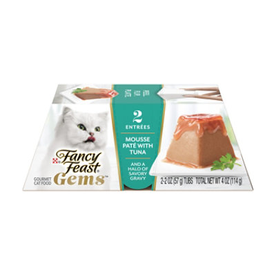 Purina Fancy Feast Gems Mousse Pate With Tuna - 2-2 Oz. Tubs - 2-2 OZ
