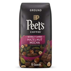 Peet's Coffee, Hazelnut Mocha Light Roast Ground Coffee - 10oz Bags - 6 OZ