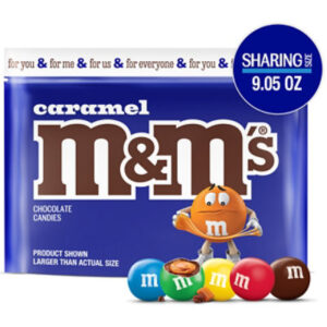 M&M'S Caramel Milk Chocolate Candy Sharing Size In Resealable Bag - 9.05 Oz