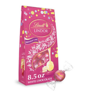 Lindt LINDOR Birthday Cake White Chocolate Candy Truffles Bag - 8.5 Oz