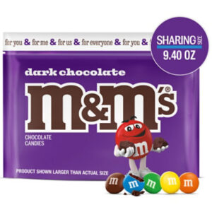 M&M'S Dark Chocolate Candy Sharing Size In Resealable Candy Bag - 9.4 Oz