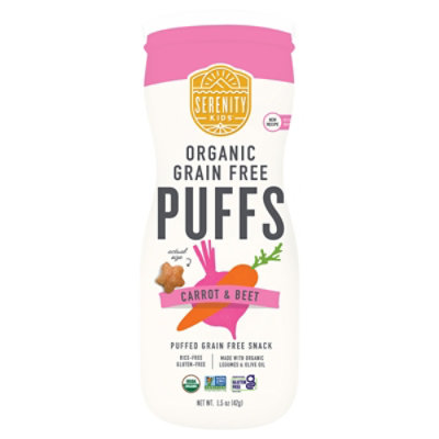Serenity Kids Puffs Grain Free Carrot Veggie Beet - 1.5 OZ