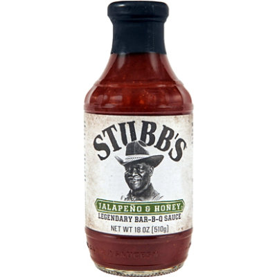 Stubbs BBQ Sauce Jalapeno & Honey - 18 Oz