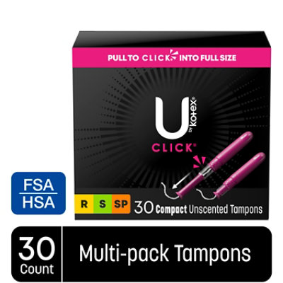 U by Kotex Click Multipack Tampons - 30 Count
