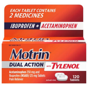 Motrin Dual Action With Tylenol, Ibuprofen & Acetaminophen, 120ct - 120 CT