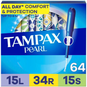 Tampax Pearl Tampons Light Regular Super 64ct - 64 CT