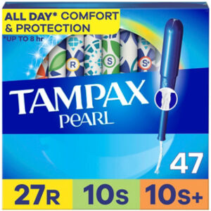 Tampax Pearl Tampons Regular Super Plus 47ct - 47 CT