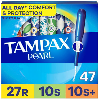 Tampax Pearl Tampons Regular Super Plus 47ct - 47 CT