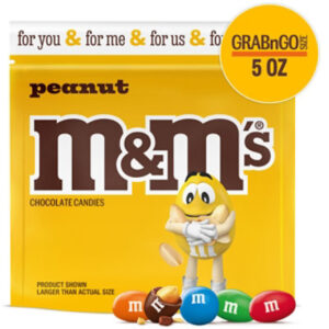 M&M'S Peanut Milk Chocolate Candy Grab N Go Bag - 5 Oz