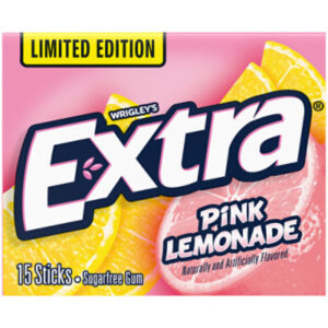 Extra Pink Lemonade Sugar Free Limited Edition Chewing Gum Sticks - 15 Count