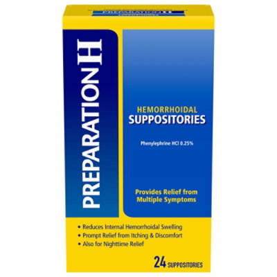 Preparation H Cocoa Butter Suppositories - 24 Count