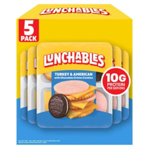 Lunchables Turkey and American Cheese Stackers with Chocolate Creme Sandwich Cookies 5 Ct - 3.2 Oz