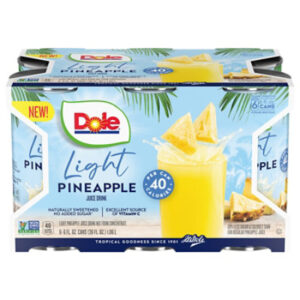 Dole Light Pineapple Juice 6-6fz - 6-6 FZ