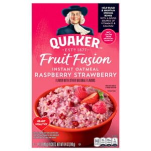 Quaker Instant Oatmeal Fruit Fusion Raspberry Strawberry 8.4 Oz 6 Count - 8.4 OZ
