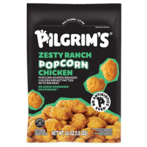 Pilgrim's Zesty Ranch Mini Nugget Shaped Breaded Chicken Breast Patties With Rib Meat - 24 Oz