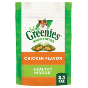 Feline Greenies Smartbites Healthy Indoor Chicken Flavor Natural Treats for Cats - 2.1 Oz