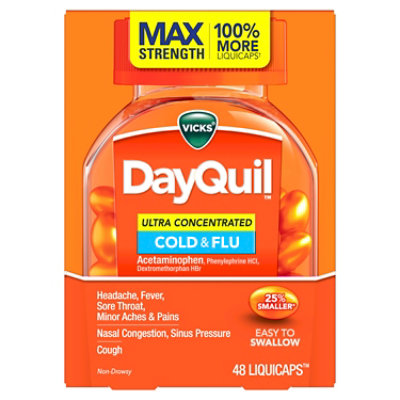 Vicks DayQuil Ultra Concentrated Cold & Flu Liquidcaps - 48 Count