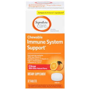 Signature Select/Care Dietary Supplement Chewable Immune System Support Citrus Tabs - 32 Count