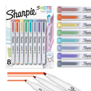 Sharpie S-Note Dual Tip Black - 6 Count