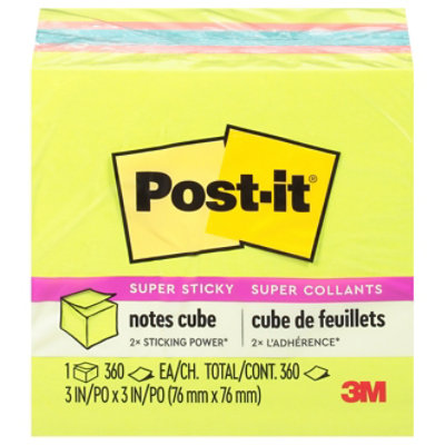 Post-it Super Sticky Notes Cube - 360 Count