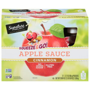 Signature SELECT Cinnamon Apple Sauce Pouches - 12-3.17 Oz