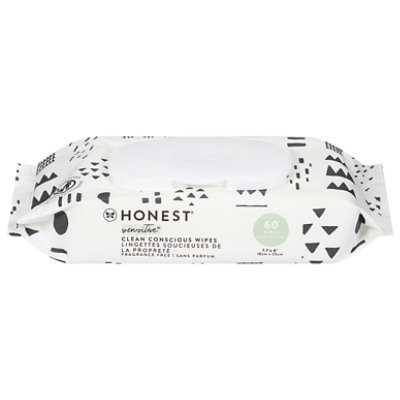 Honest Company Printed Pattern Wipes - 60 Count