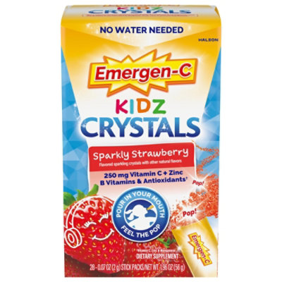 Emergen-C Kidz Sparkling Strawberry Stick Packs - 28 Count