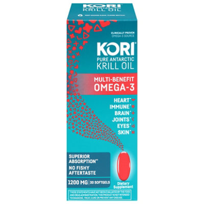 Kori Krill Oil Superior Omega 3 1200 Mg Standard Softgels - 30 Count