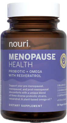 Nouri Menopause Health Probiotic Capsules - 30 Count