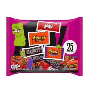 HERSHEY'S KIT KAT and REESE'S Assorted Milk Chocolate Snack Size Halloween Candy Bag - 13.08 Oz