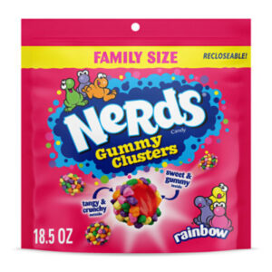 NERDS Gummy Clusters Rainbow Crunchy and Gummy Candy - 18.5 Oz
