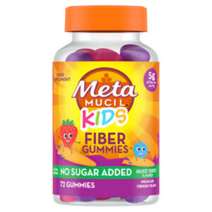 Metamucil Kids Fiber Supplement Gummies, No Sugar Added- 72 Count