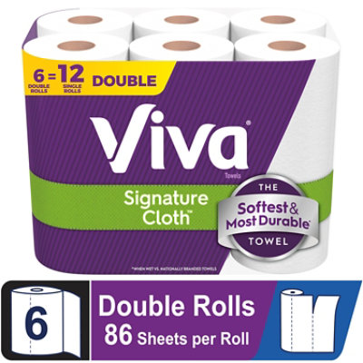 Viva Signature Cloth Paper Towels 86 Sheets Per Roll - 6 Count