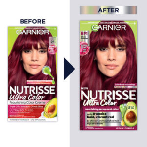 Garnier Nutrisse Ultra Color Nourishing Permanent Hair Color Creme RP1 Dark Pink Red Kit - Each